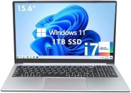 KUU 15.6″ Gaming Laptop Computer, 16GB RAM 1TB SSD, Intel Core i7-1185G7(Up to 4.8GHz), Iris Xe Graphics, WiFi 6E, Type-C, RJ45, Backlit Keyboard, Fingerprint Reader, Windows 11 Laptop